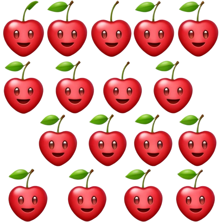 Cherry color selfcare emojis emoji
