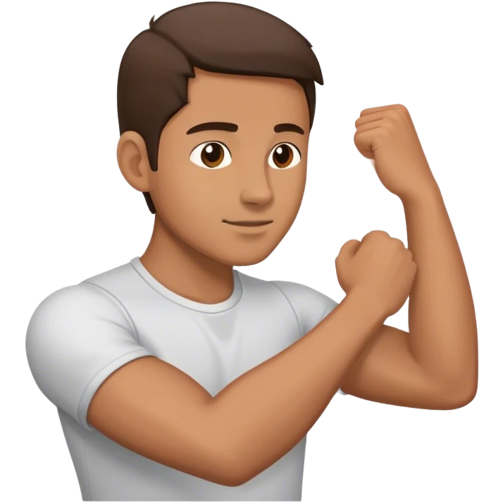 side view of man holding arms out straight emoji