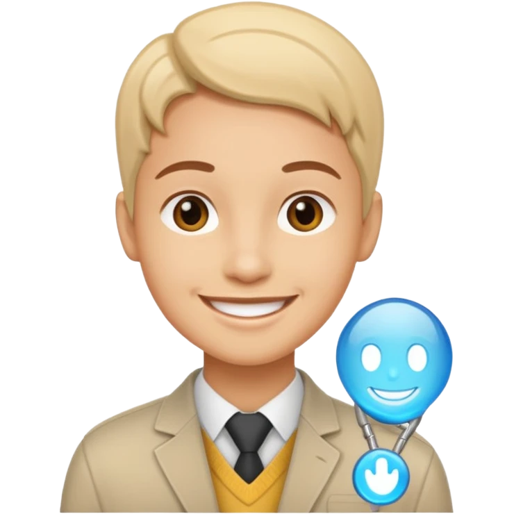 hazme un emoji de ayudando a una empresa a dejar de perder el tiempo atravez de la ia emoji