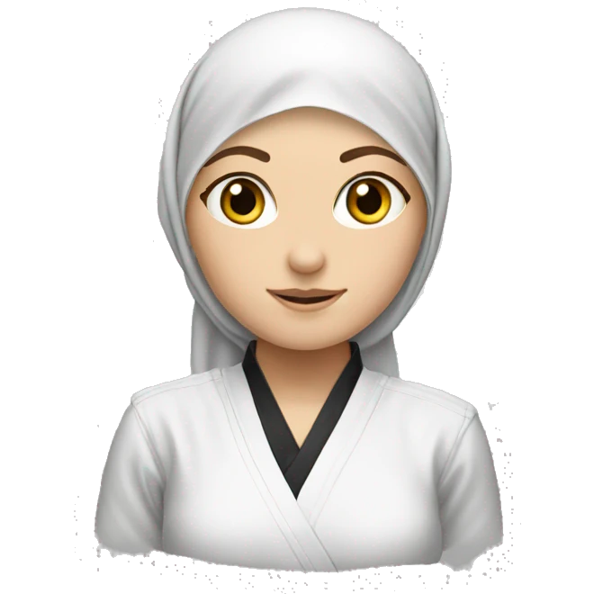 taekwondo White girl with hijab  emoji