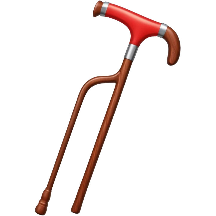 Wooden Walking Can red emoji