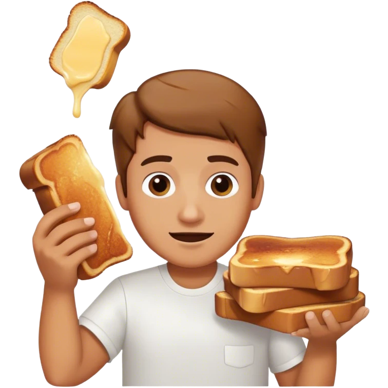 Hangry eating french toast emoji