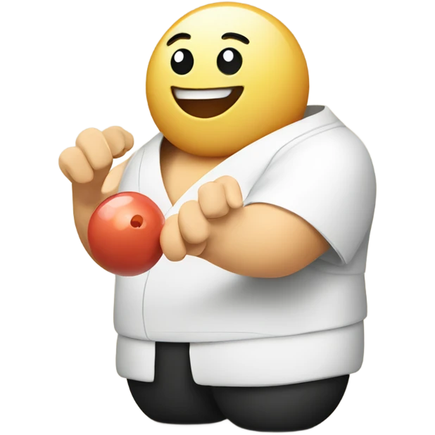 A sushi playing bowling emoji