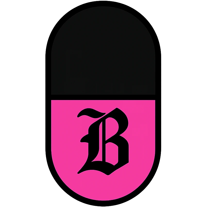 BLACKPINK-inspired gothic capsule, no hearts, bold and stylish, black and pink colors, minimal icon style emoji