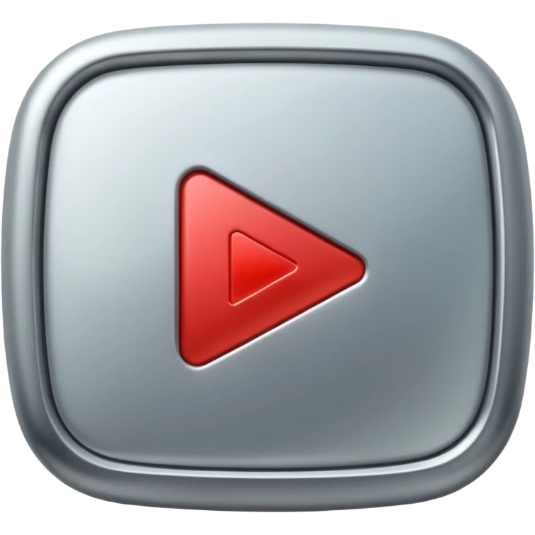 silver youtube play button emoji