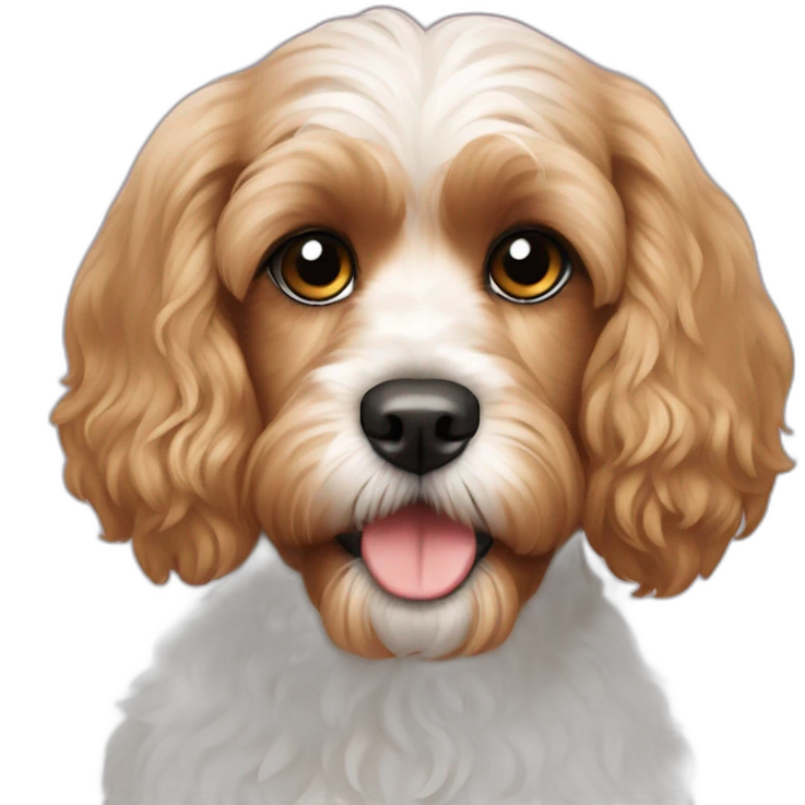 Straight haired cavoodle emoji