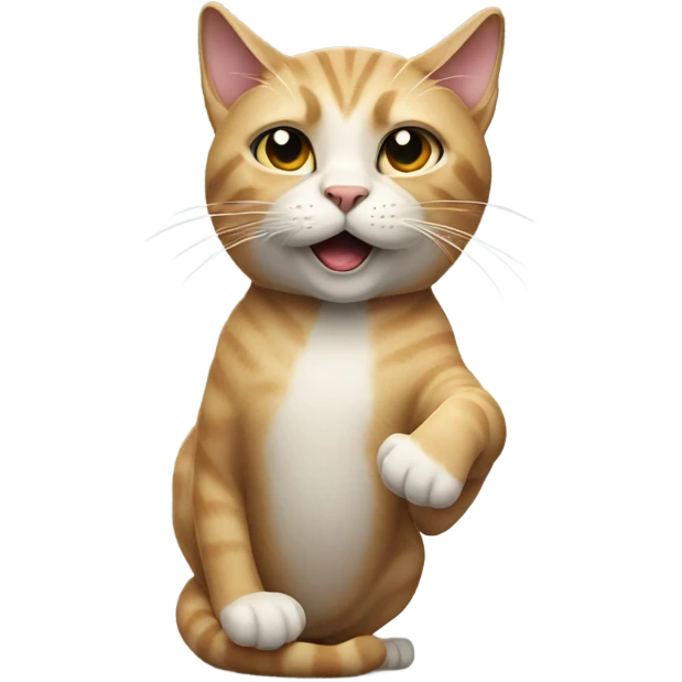 Cat giving middle finger emoji