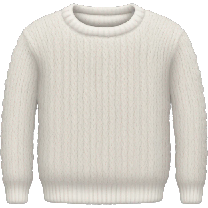 white knit sweater emoji
