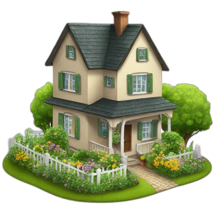 home with garden emoji
