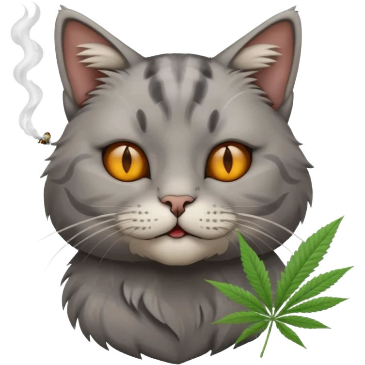 cat smoking marijuana emoji