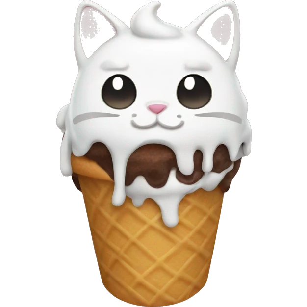CAT with icecrem emoji