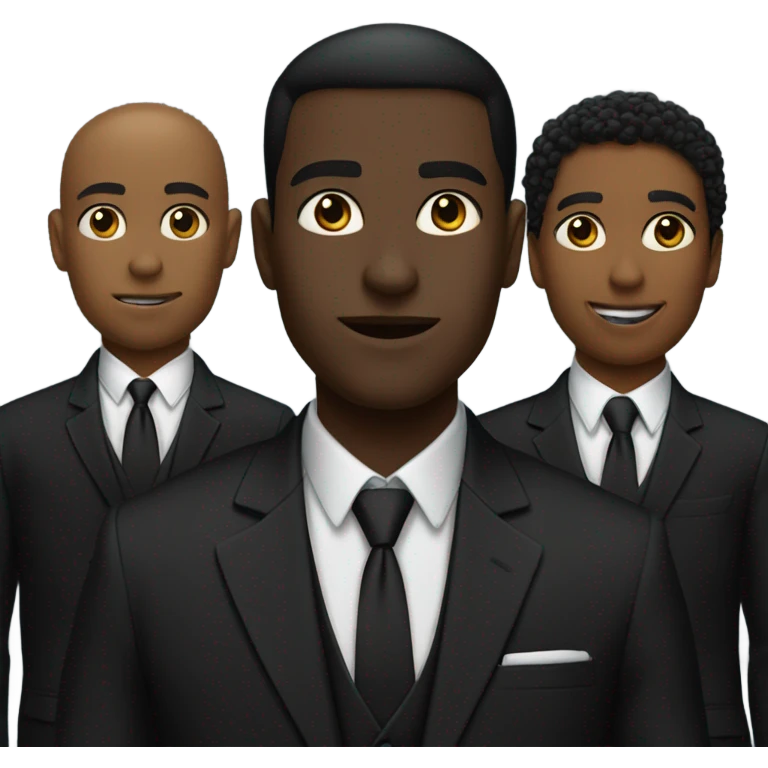 men in black black girl emoji