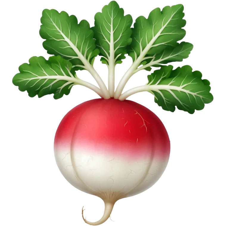 radish UK plant with a bit of white on the bottom of the radish emoji