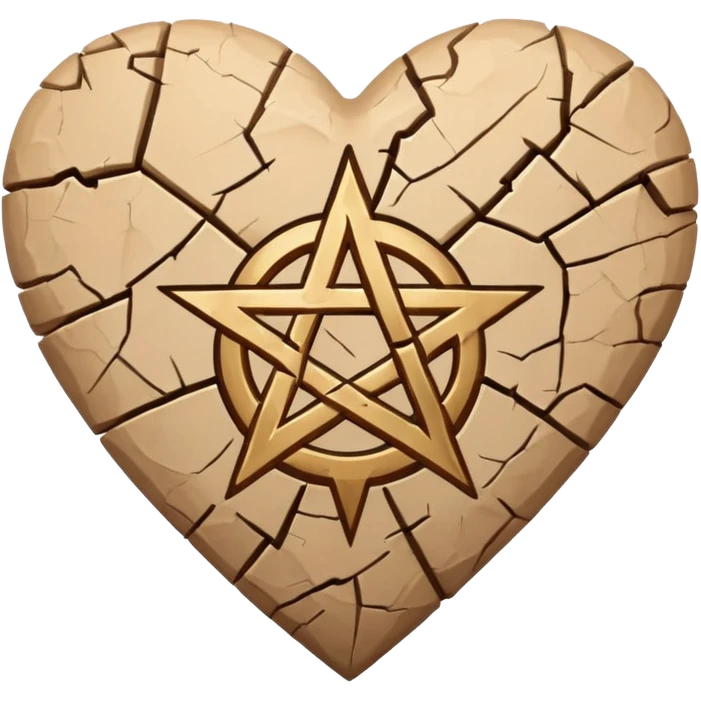 beige heart satanic emoji