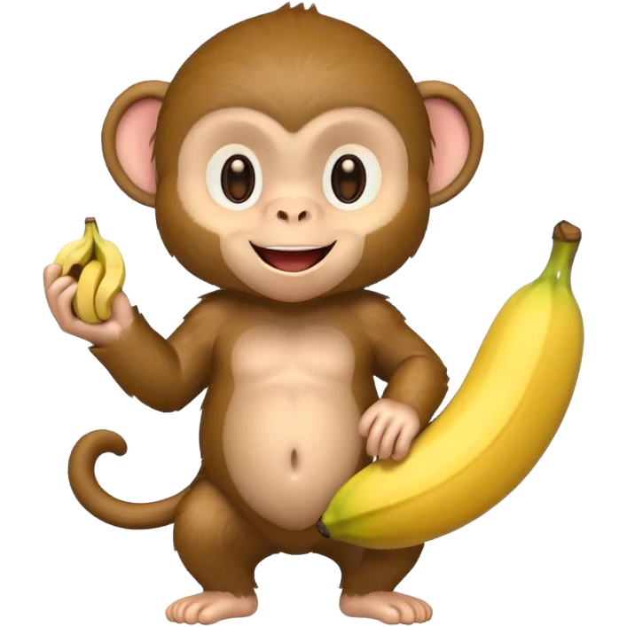 Chibi monkey emoji