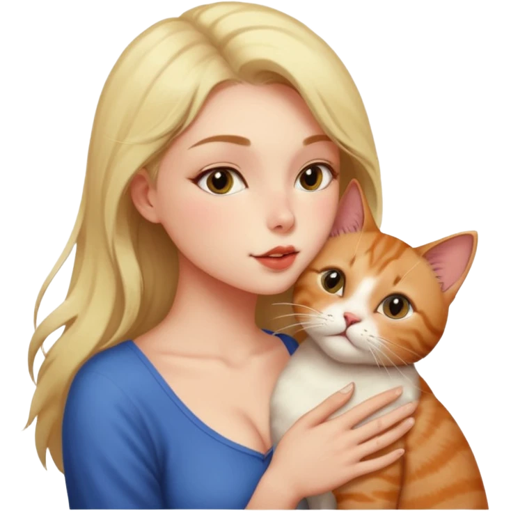 Bär küsst Katze erotisch auf Brüste emoji