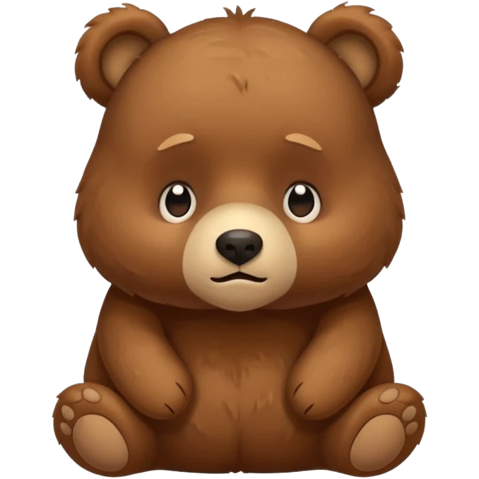 Tiny little bear confused  emoji