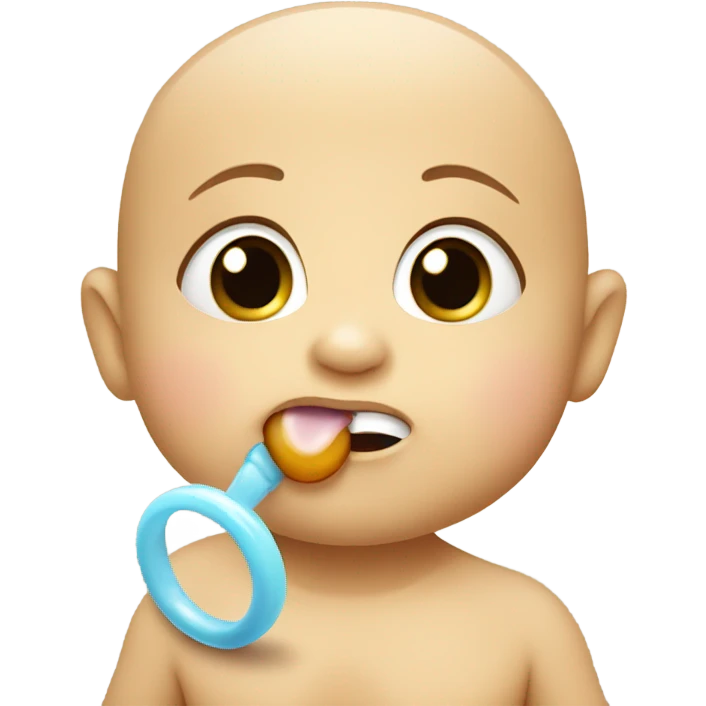 Baby with pacifier  emoji