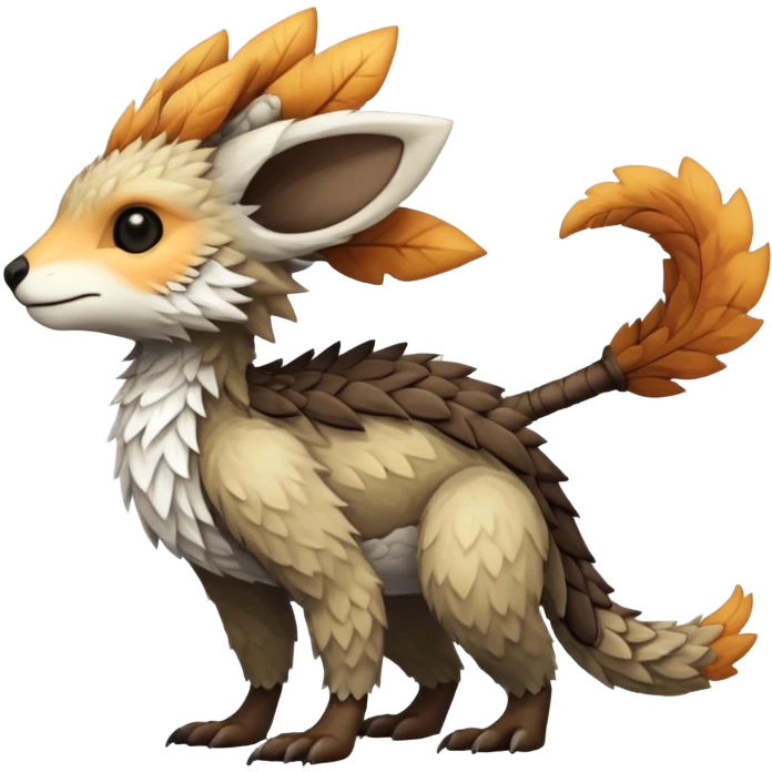 warm-colored Vernid-Trico-Fionbri-creature (full body) emoji