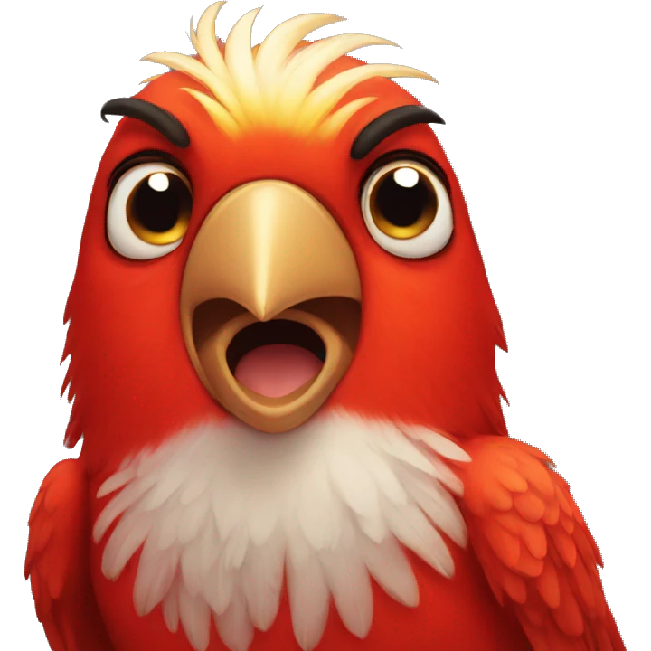 red bird cry emoji
