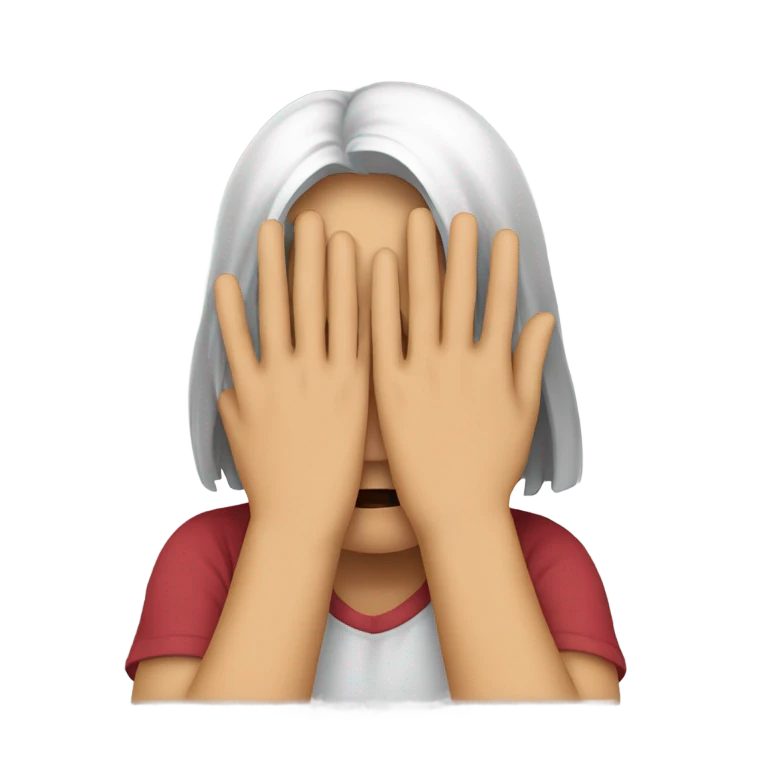 covers his face with his hands but peeks through his fingers emoji