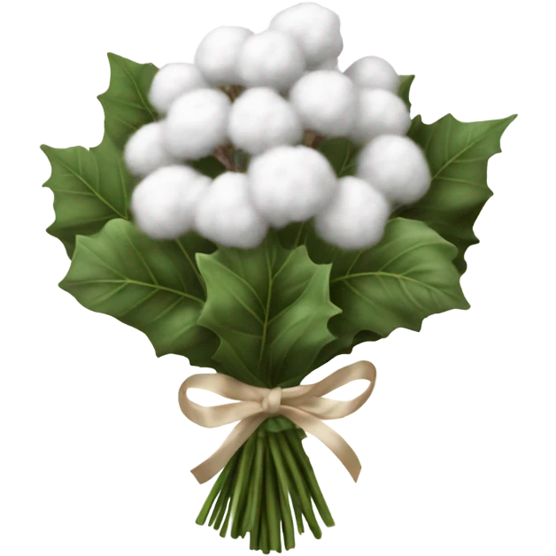Realistic cristmas bouquet with Cotton emoji