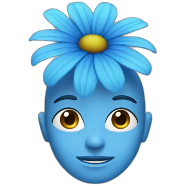flower-head-blue-body emoji