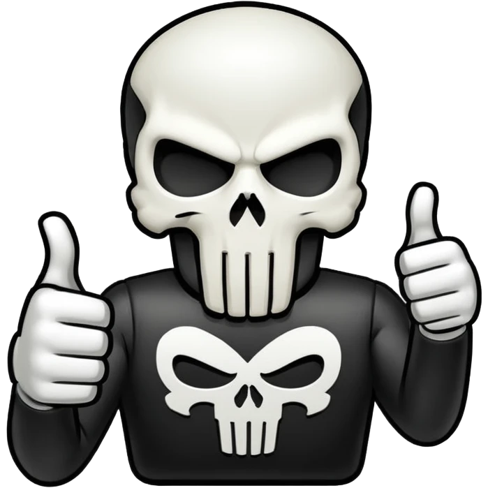 Punisher skull thumbs up emoji