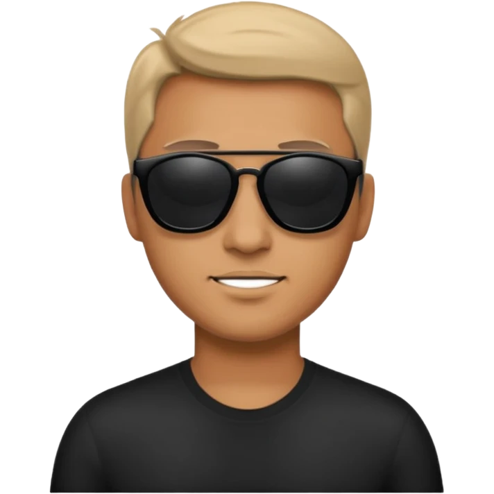 man wearing black sunglasses emoji