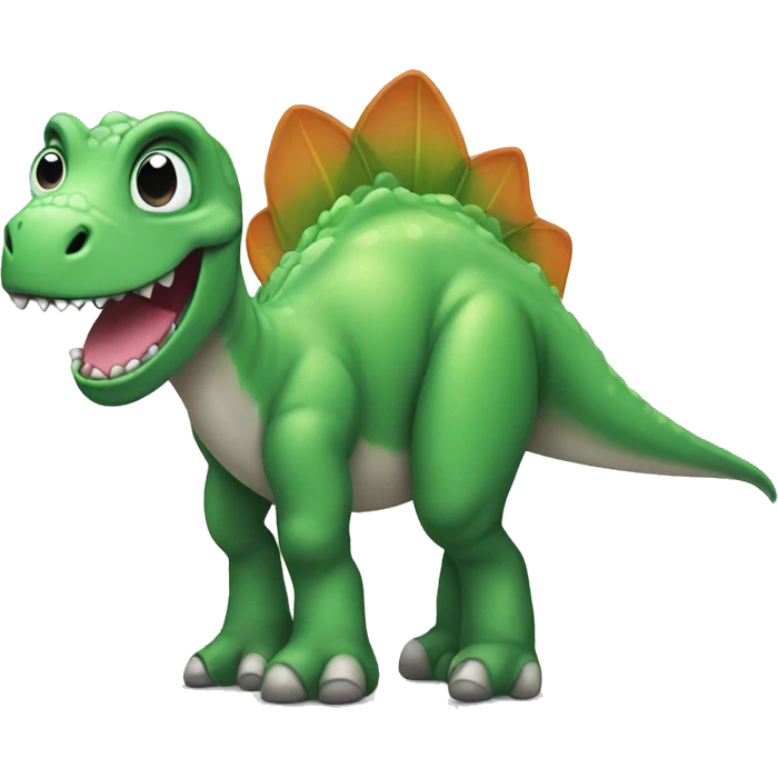 Dino with tutu emoji