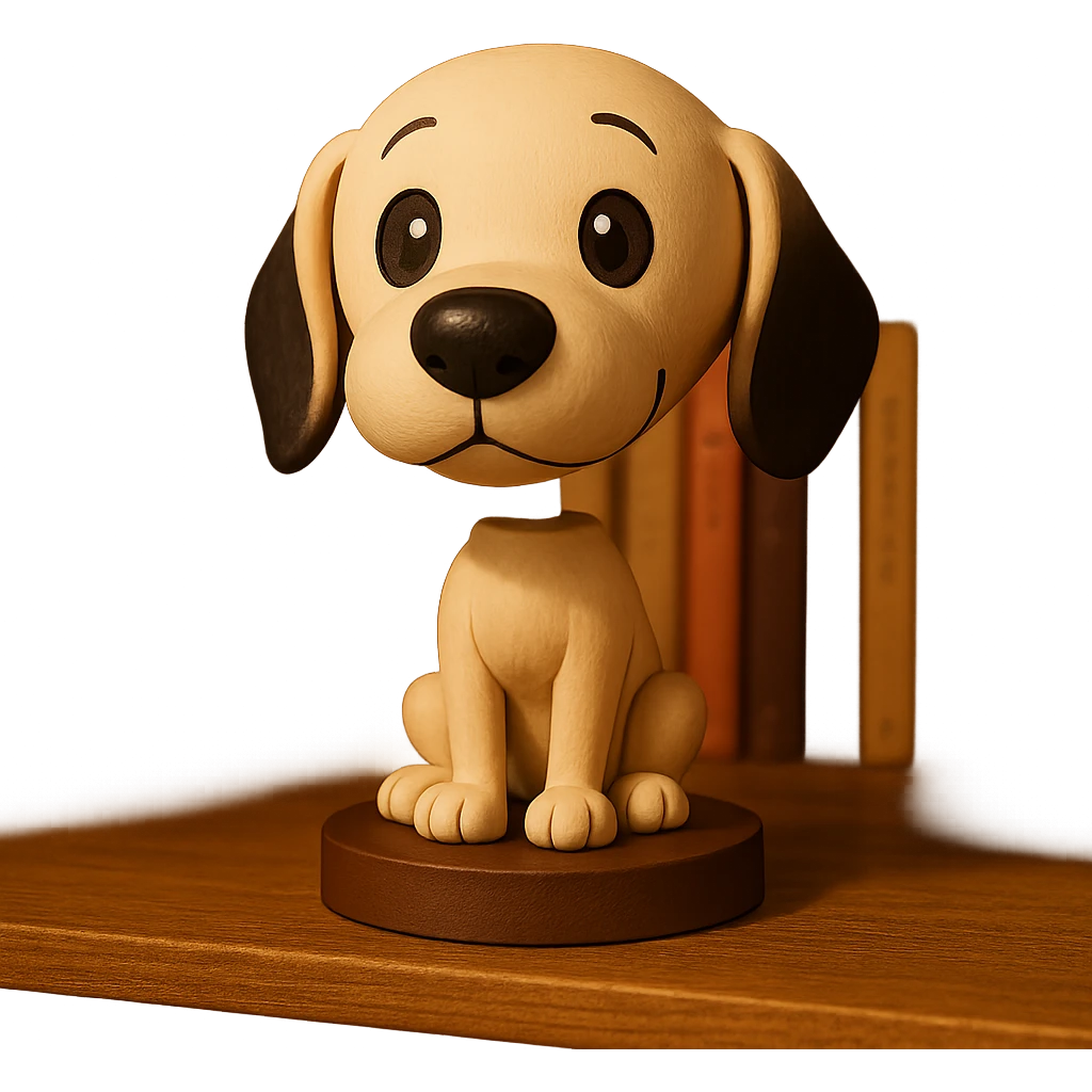 cartoon dog, floppy ears, sitting emoji
