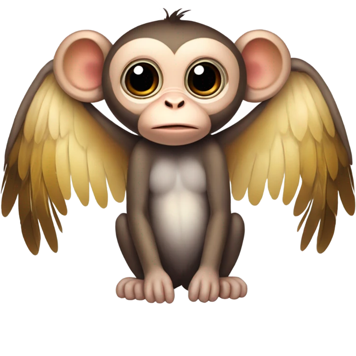 Fairy monkey bird baby emoji