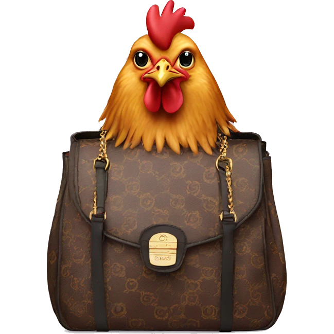 chicken with a gucci bag  emoji