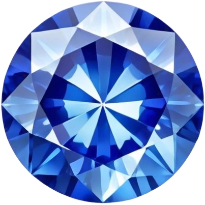 sapphire gemstone, blue precious gem, brilliant cut emoji
