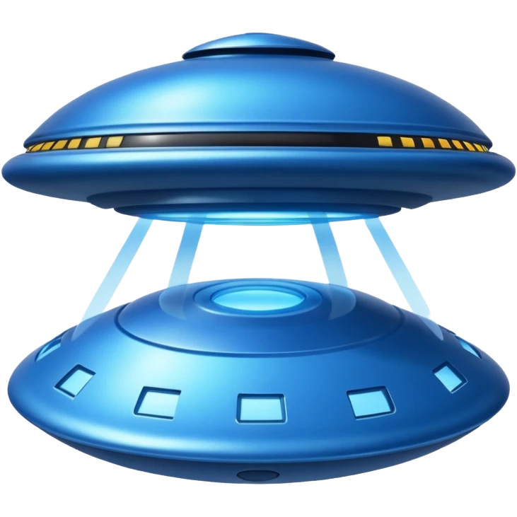 big blue UFO emoji