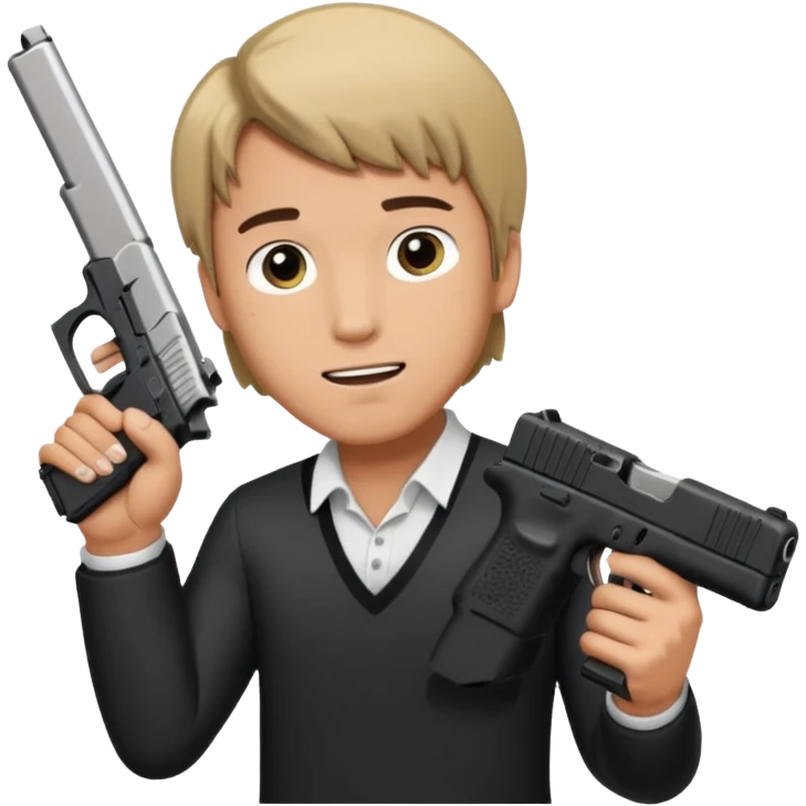 Mr.beast holding a Glock 19 emoji