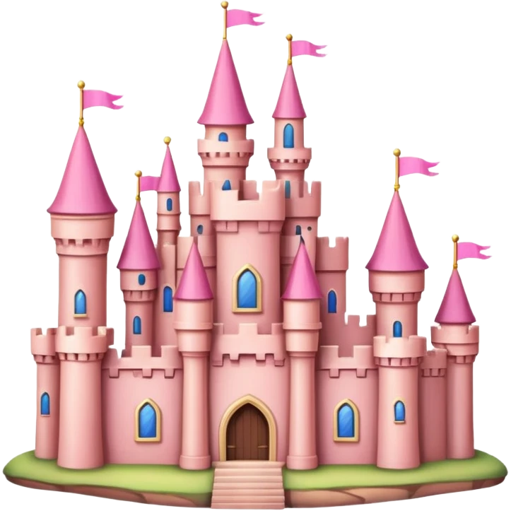 pink castle on land emoji