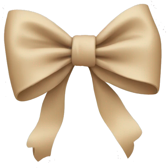 Beige bow emoji