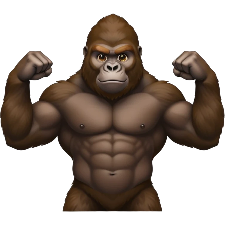 Gorilla flexing muscles emoji