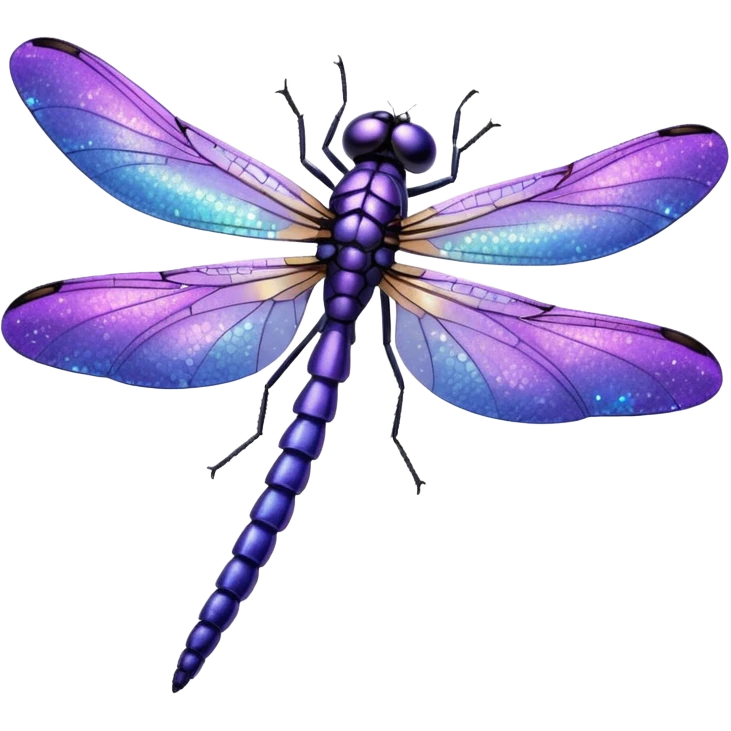 glitter purple dragonfly emoji