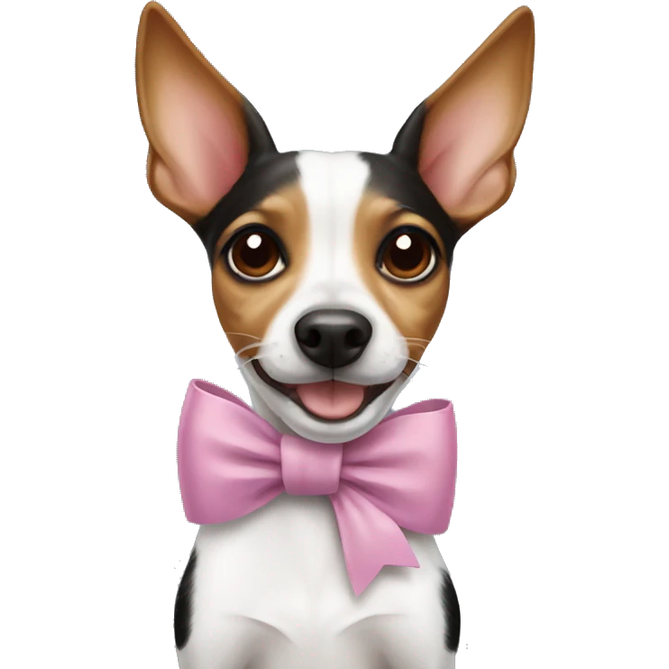 Rat terrier with bows emoji