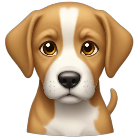Chiot en apprentissage avec un toque  de fin d’étude emoji