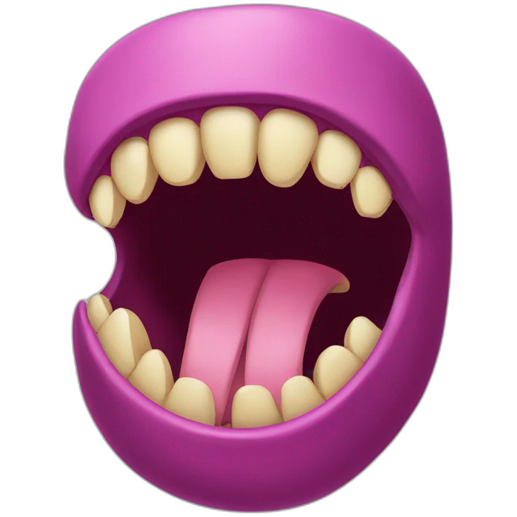 mewing - jaw - giant mouth emoji