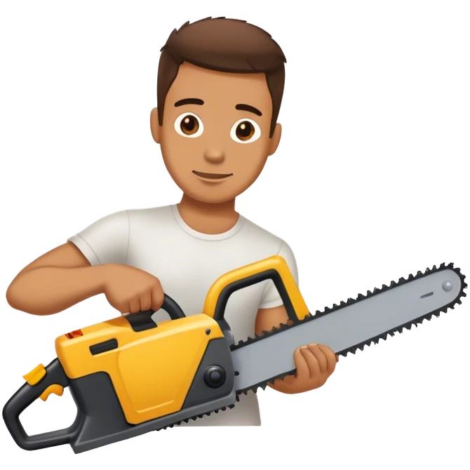 guy holding a traksaw emoji