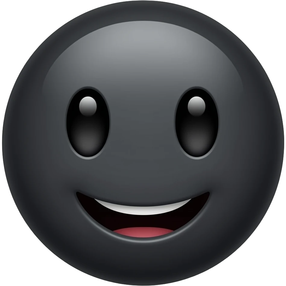 Emoji de cara negra feliz emoji