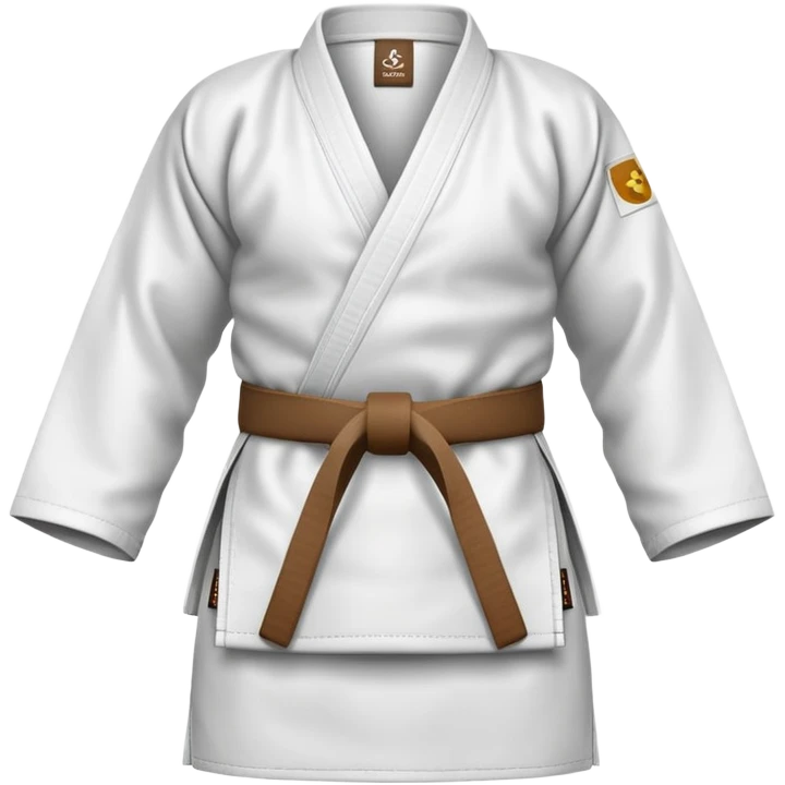Judo gi with brown belt emoji