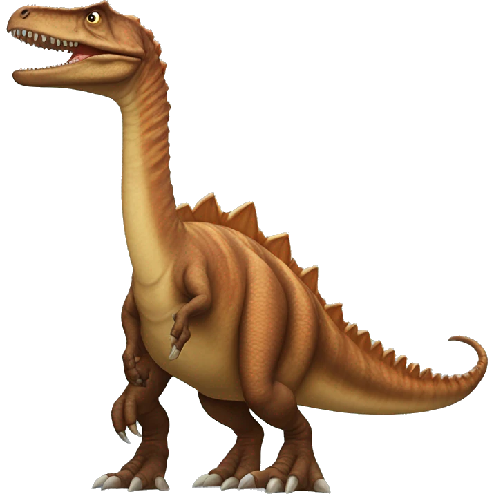a brown spinosaurus with one big crest on his back emoji