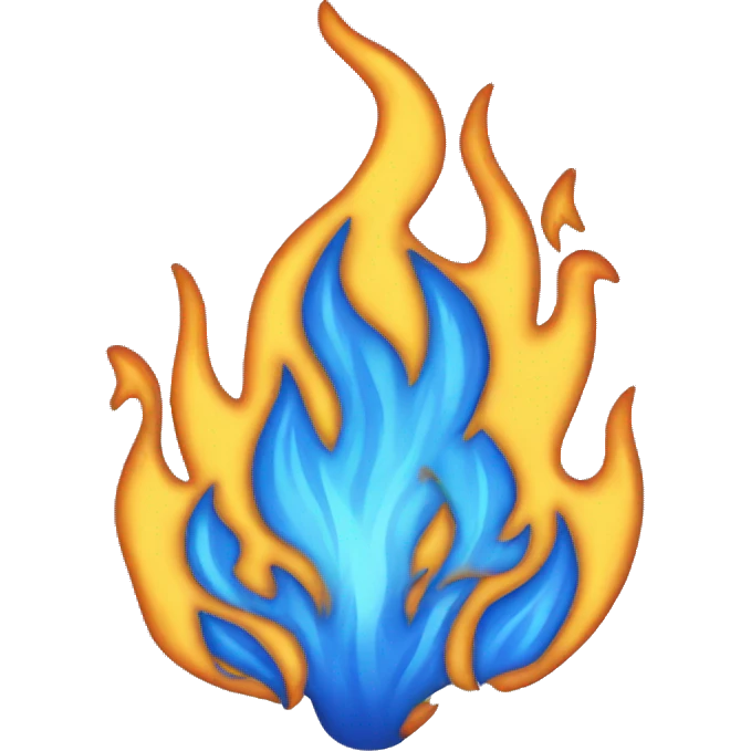 Blue fire emoji
