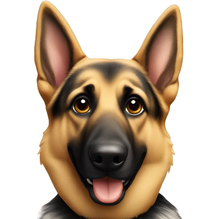 German shepherd selfie  emoji
