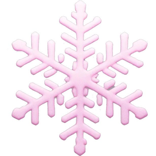 pastel pink snowflake  emoji